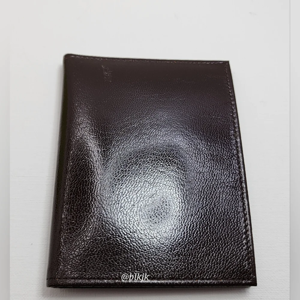 Vintage Gino Goat Leather Slim Bifold Wallet *Brown* NWT